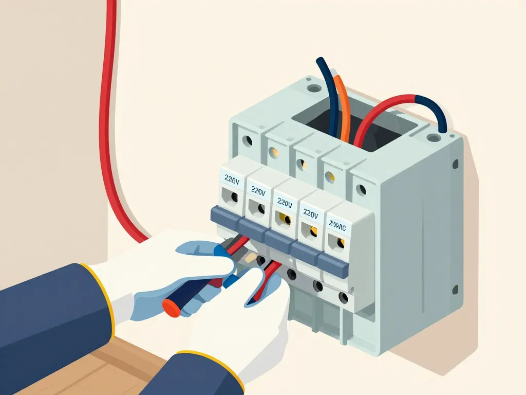 installation sécurisée du transformateur 220v 24vac dans un tableau