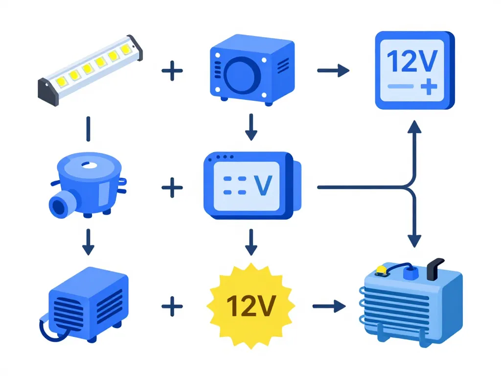 calcul puissance transformateur 230v 12v sélection sécurisée
