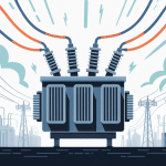 illustration transformateur triphasé réseau industriel