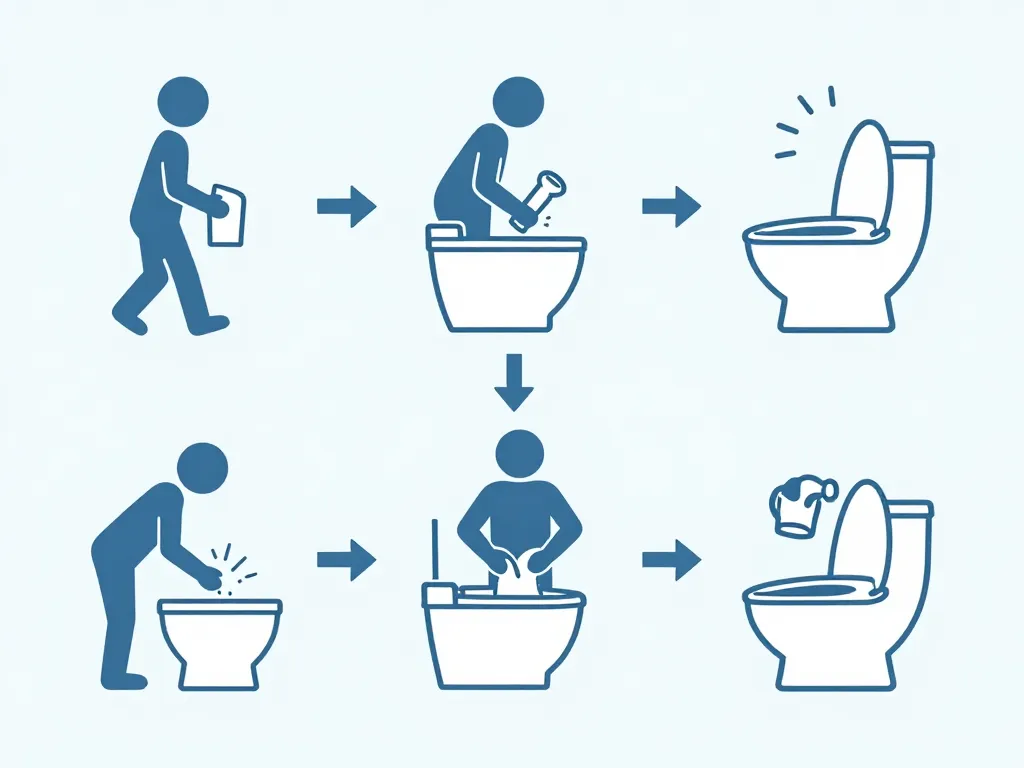 Bidet comment utiliser étapes diagramme simple