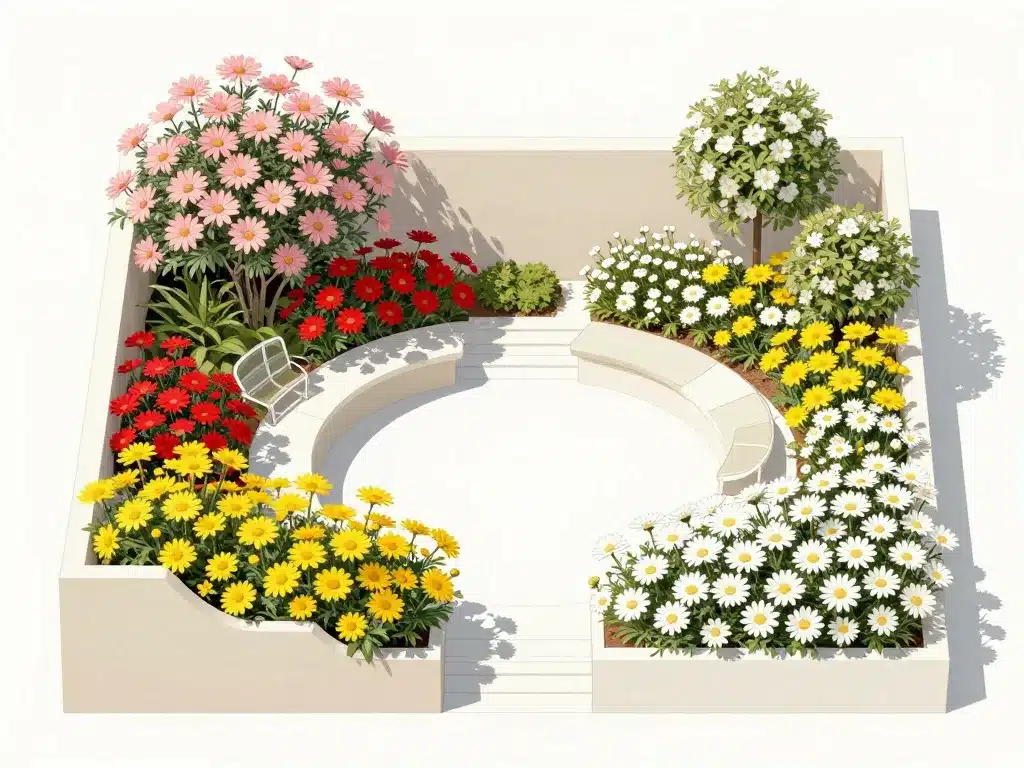 Exemples de marguerite couleurs par style de jardin