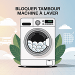 Illustration blocage tambour machine à laver sécurisée