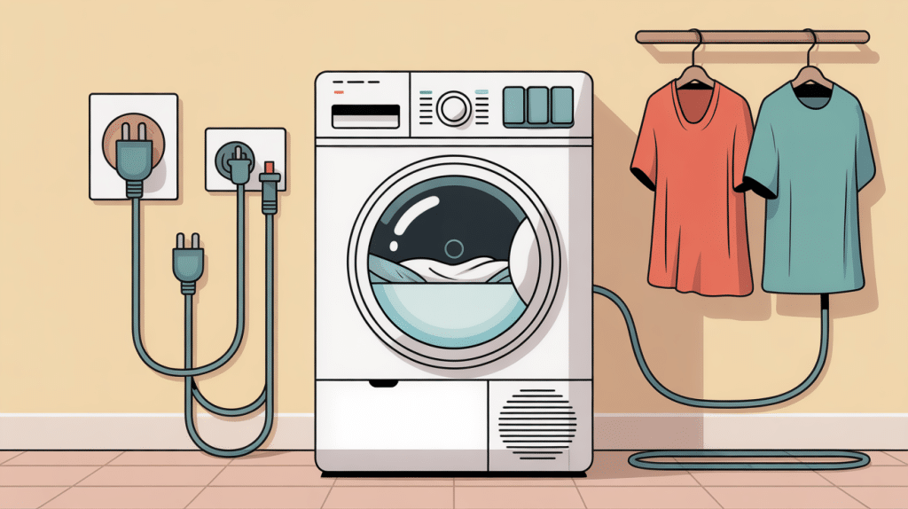 Branchement d'un seche linge sécurisé respectant les normes électriques