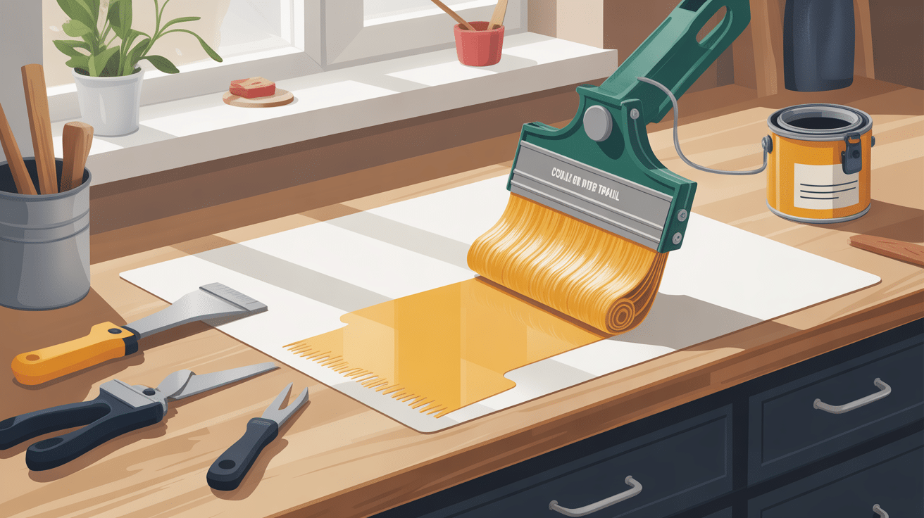 Illustration coller chant plan de travail modernité propre