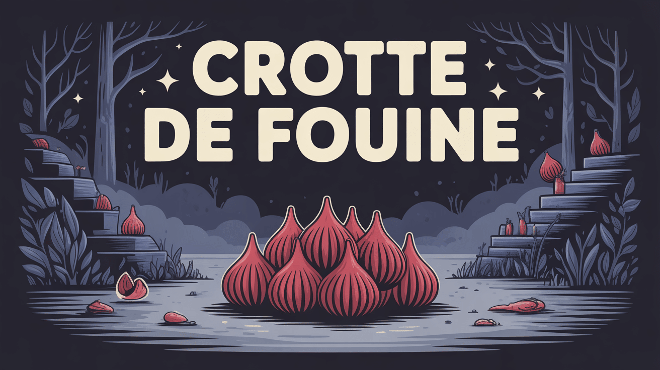 Illustration crotte de fouine sur poutre dans grenier