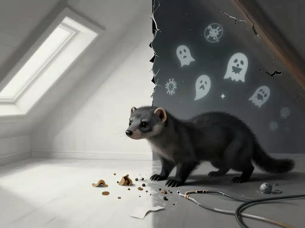 Crotte de fouine dangers santé dégâts maison