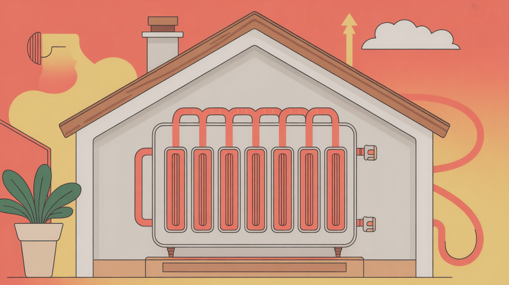 Schéma clair montrant dans quel ordre purger les radiateurs dans une maison