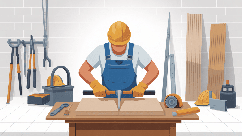 decouper un parpaing illustration outils et securite