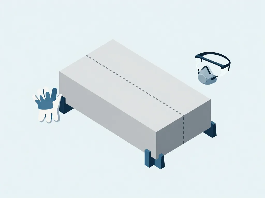 decouper un parpaing preparation et securite