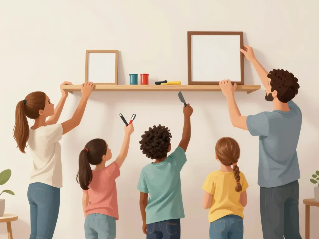 débutants assemblant une étagère pour facile bricolage