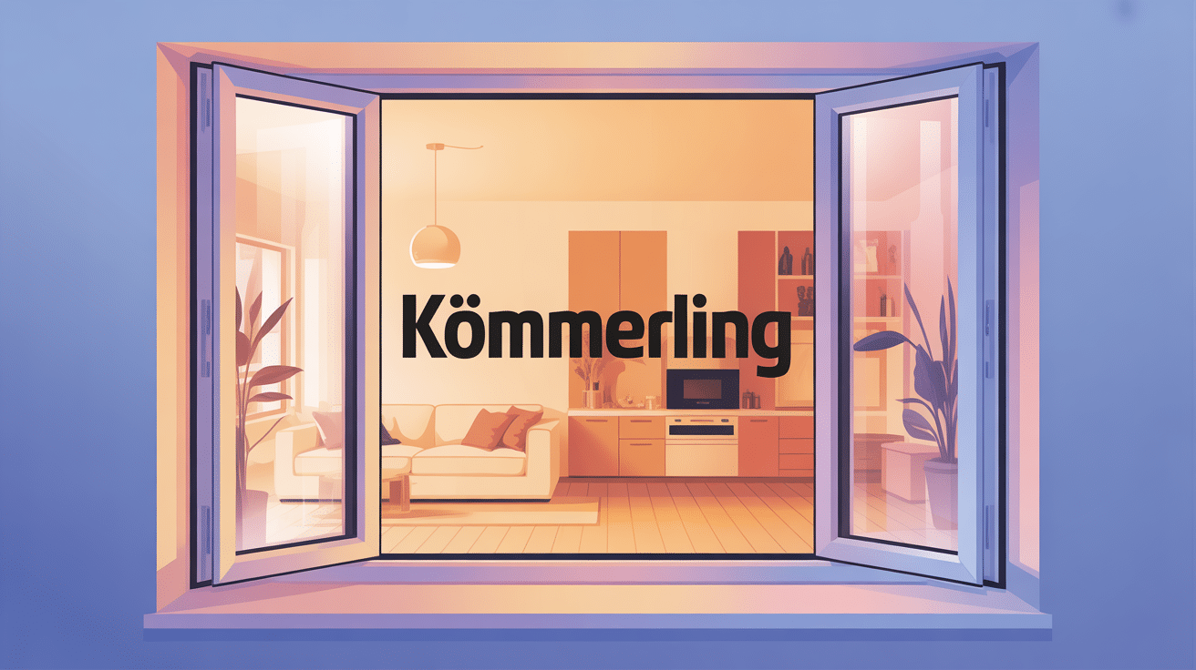 Fenêtre Kömmerling design moderne vue intérieure