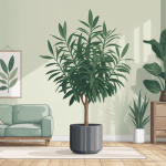 Illustration centrale ficus maclellandii élégant salon lumineux