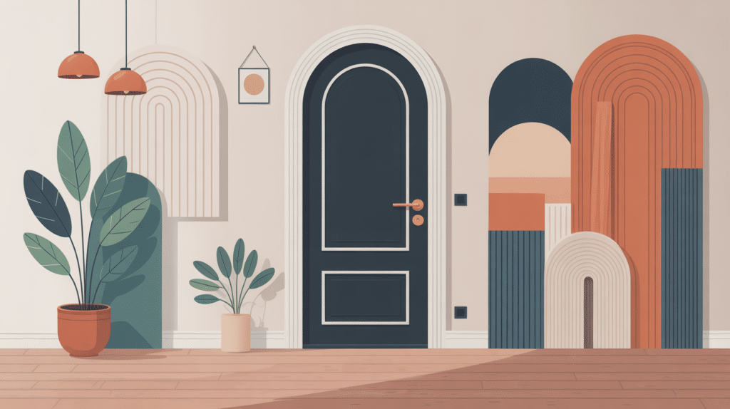 Habillage comment cacher un encadrement de porte illustration vectorielle