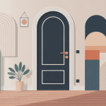 Habillage comment cacher un encadrement de porte illustration vectorielle