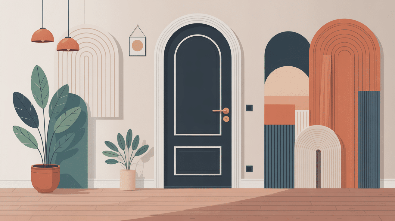 Habillage comment cacher un encadrement de porte illustration vectorielle