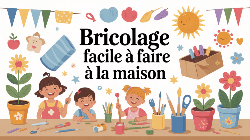 Idée de bricolage facile à faire à la maison avec famille et fournitures