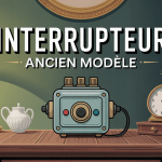 interrupteur ancien modele rétro en intérieur authentique