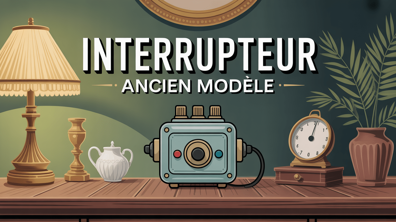 interrupteur ancien modele rétro en intérieur authentique