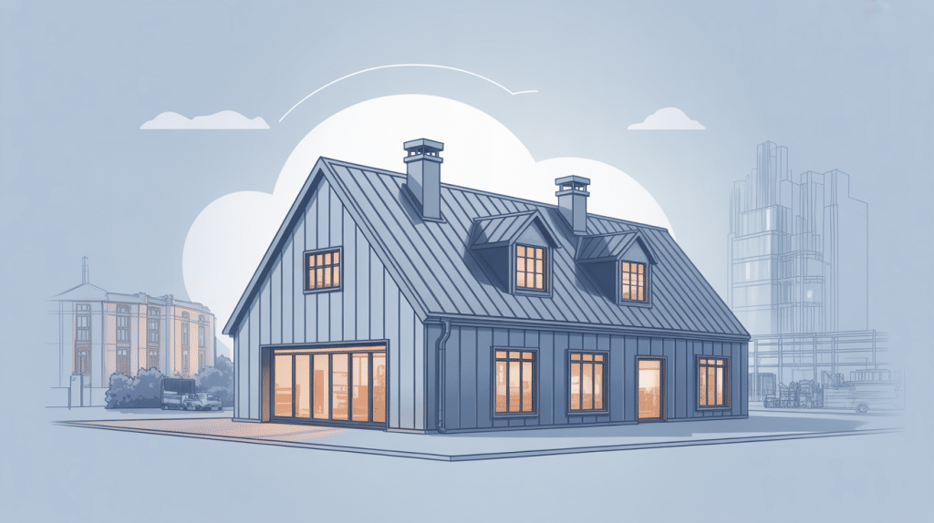 illustration isolation bac acier toiture