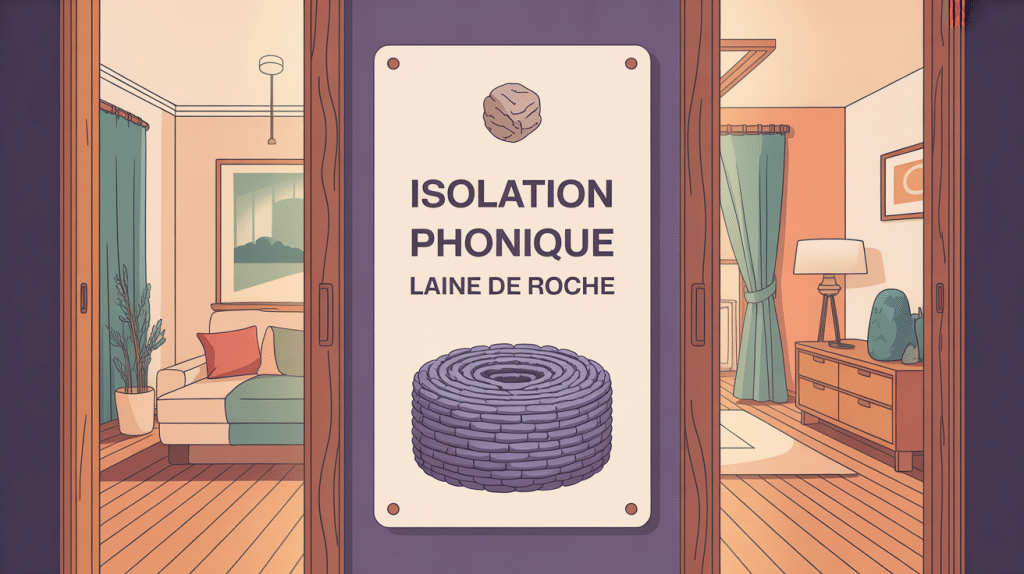 illustration isolation phonique laine de roche ambiance chaleureuse