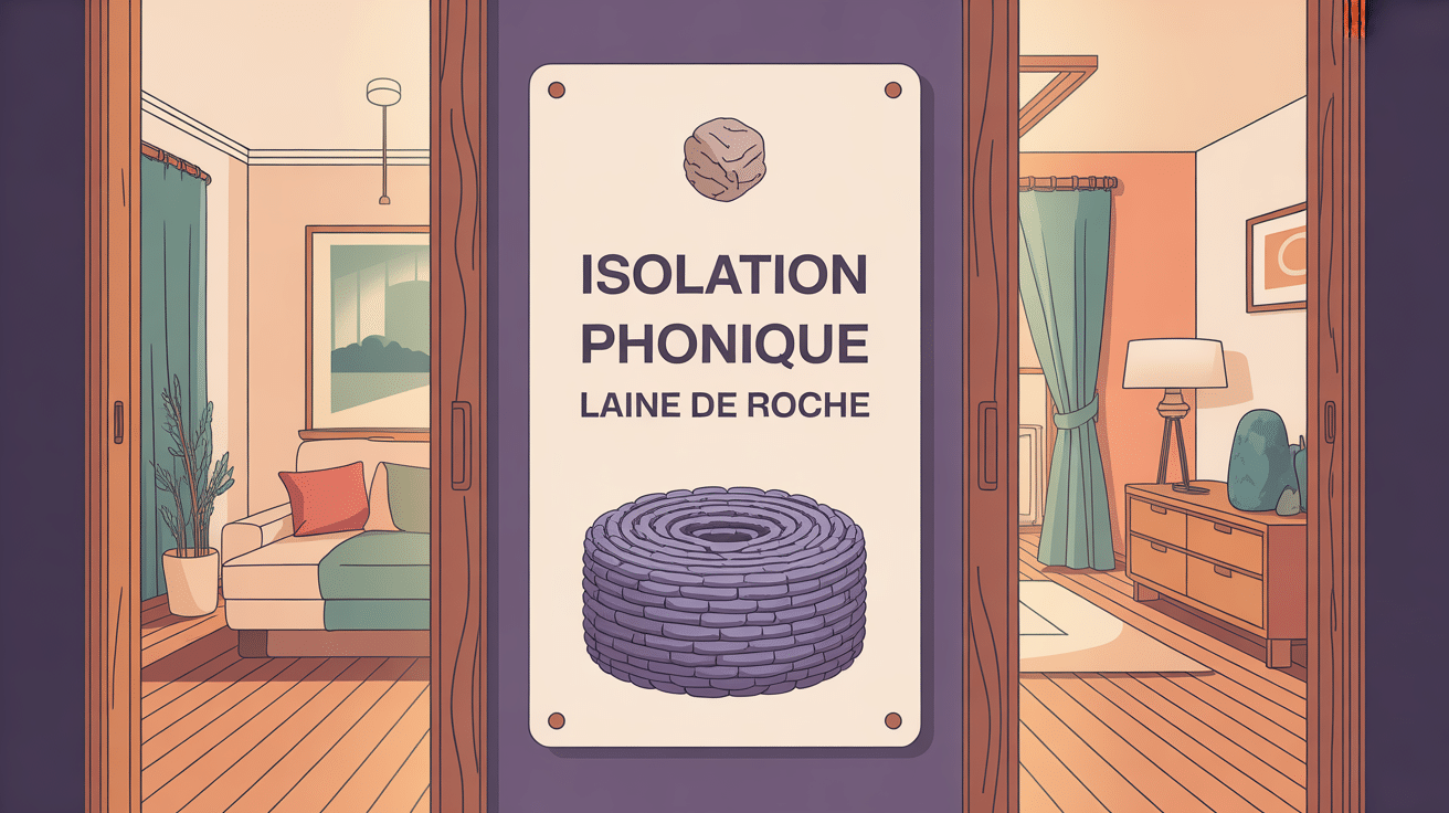 illustration isolation phonique laine de roche ambiance chaleureuse