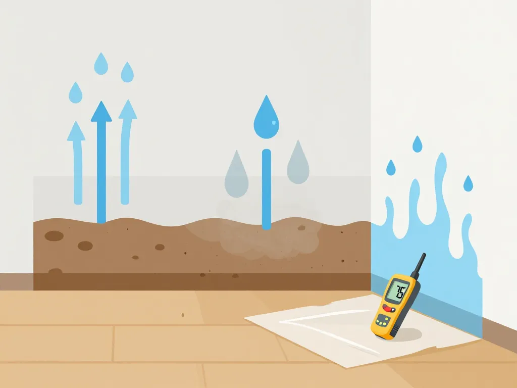 isoler un sol humide schéma sources humidité sol