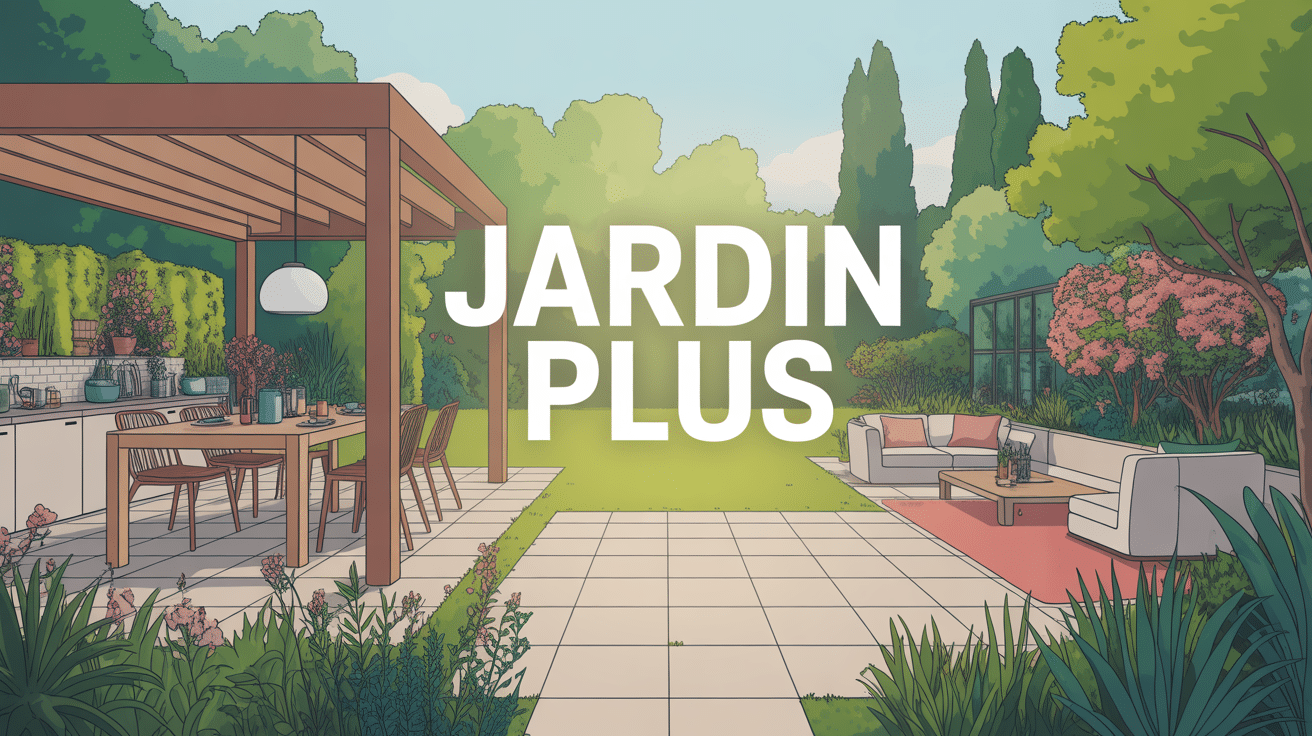 Illustration jardin plus espace extérieur harmonieux et moderne