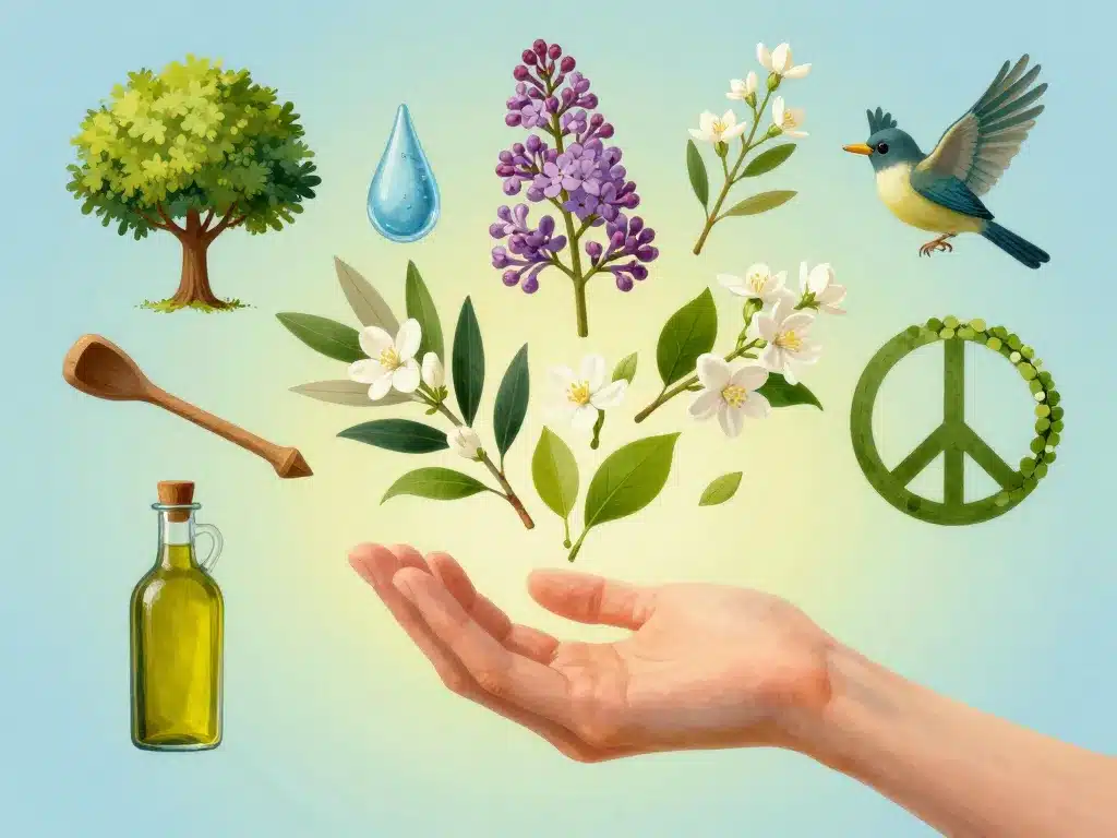 Oleaceae family illustration fonctions écologiques économiques culturelles