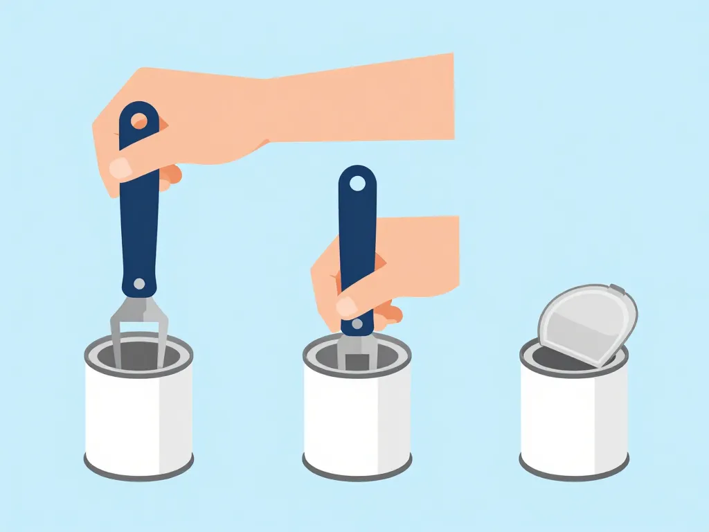 Étapes d’utilisation sûre d’un ouvre-boîte manuel