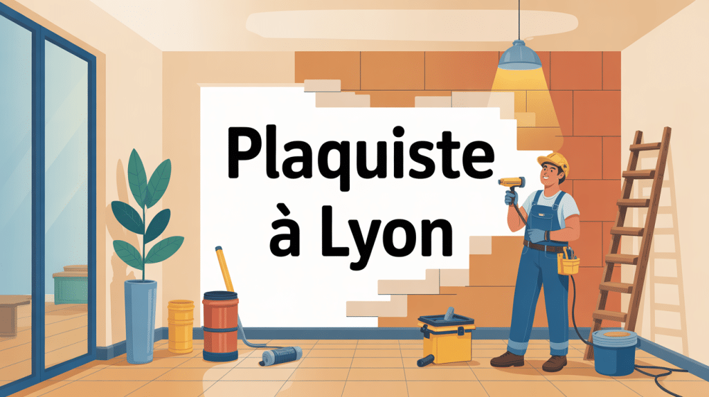 plaquiste lyon en action sur chantier de rénovation
