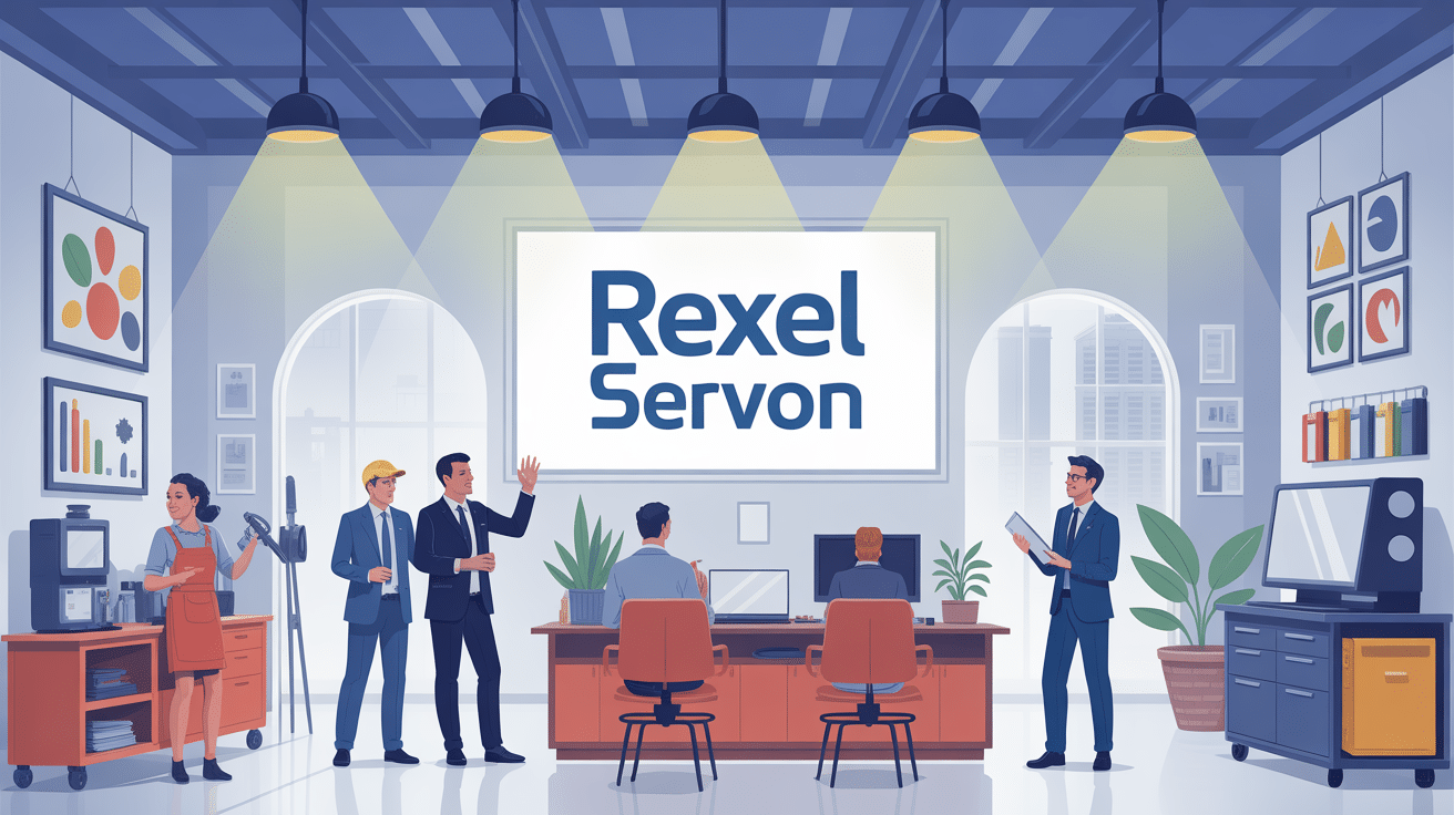 Vue agence Rexel Servon accueil et rayonnages