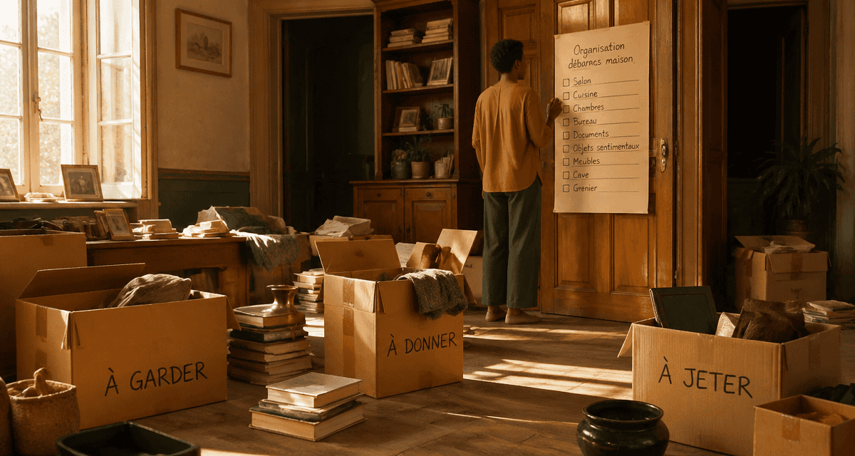 Vider maison, tri objets et organisation