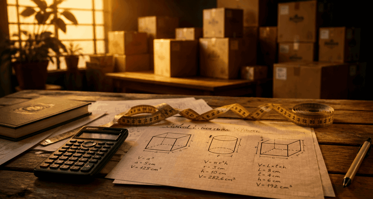 calcul mettre cube sur table avec outils et plans