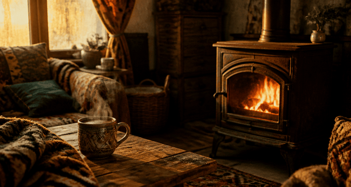 comment chauffer une pièce sans électricité, intérieur chaleureux