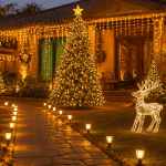 decoration noel exterieur jardin lumineux