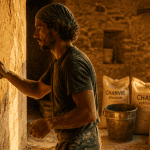 enduit correcteur thermique appliqué sur mur en pierre