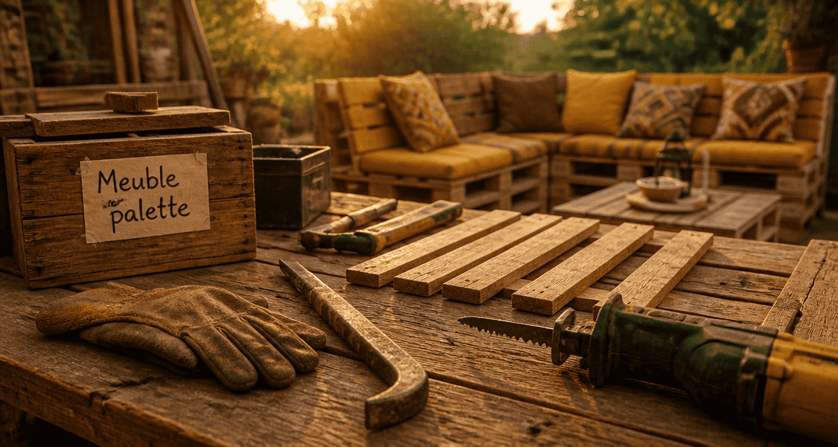 fabriquer meuble palette outils bois atelier