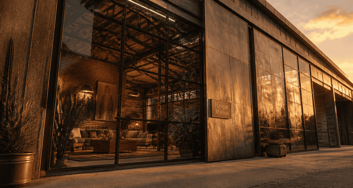 hangar aménagé en maison vue extérieure loft
