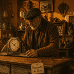 Les brocanteurs du Cher inspectent une horloge Art Déco