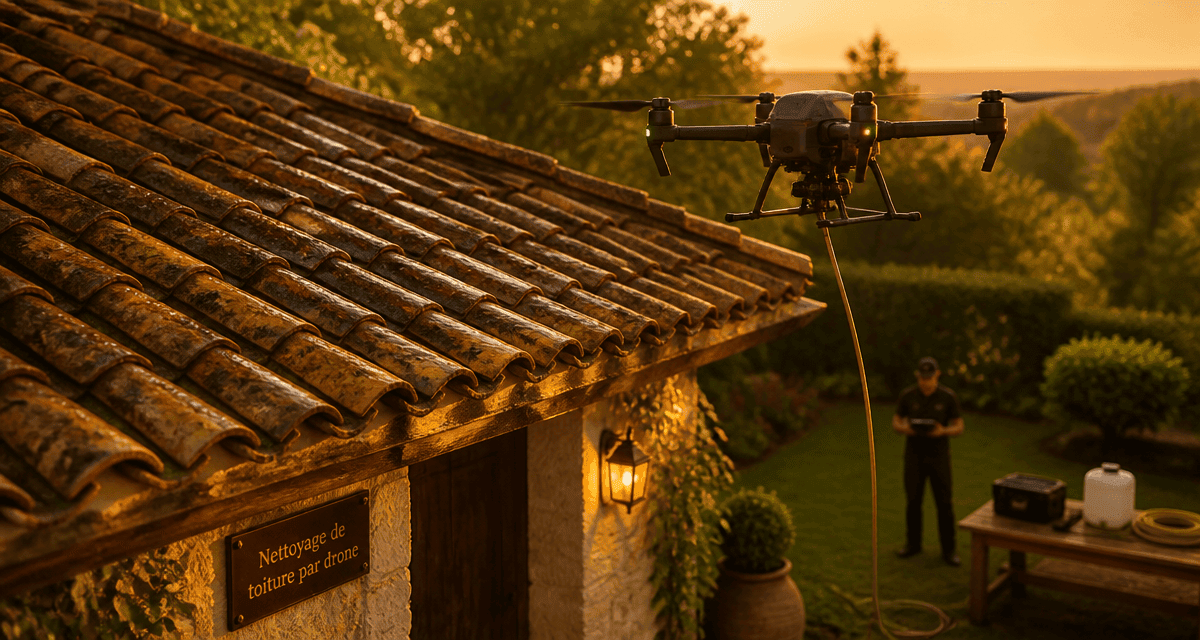 nettoyage toiture par drone avis sur toit en tuiles