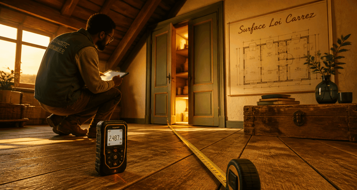 surface chambre loi carrez diagnostiqueur mansarde