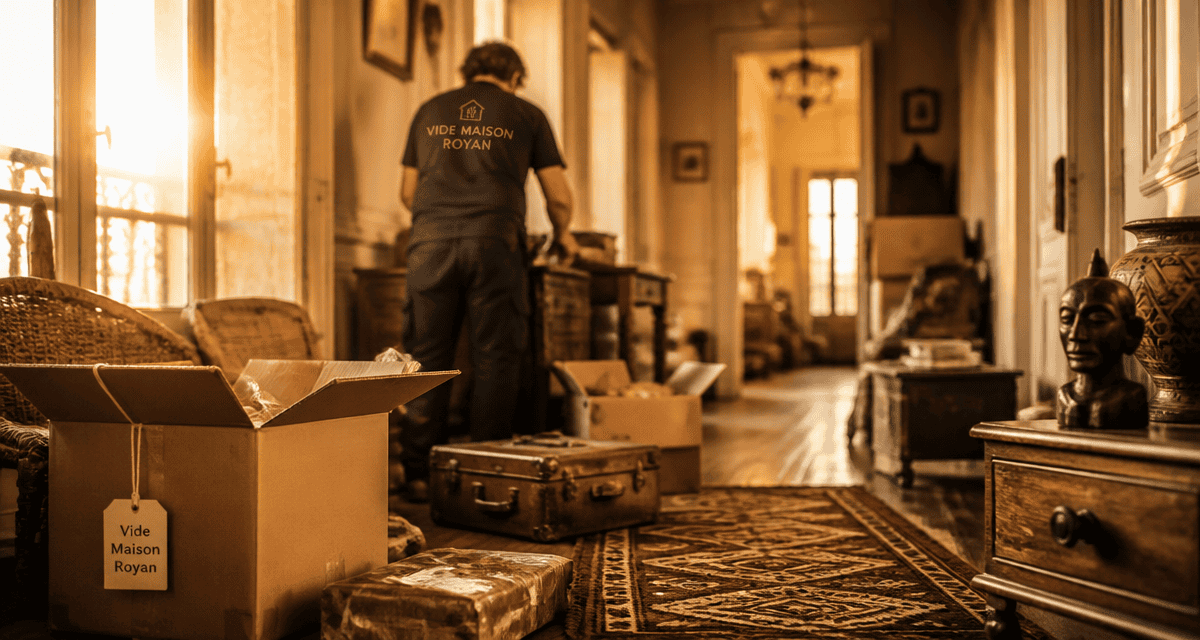 vide maison royan cartons meubles couloir