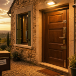 Dissuasion cambriolage : porte blindée, serrure multipoints et caméra à l’entrée de maison
