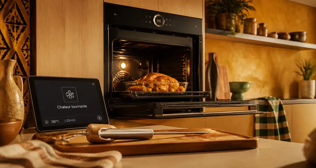 Four encastrable comparatif : chaleur tournante en cuisine moderne