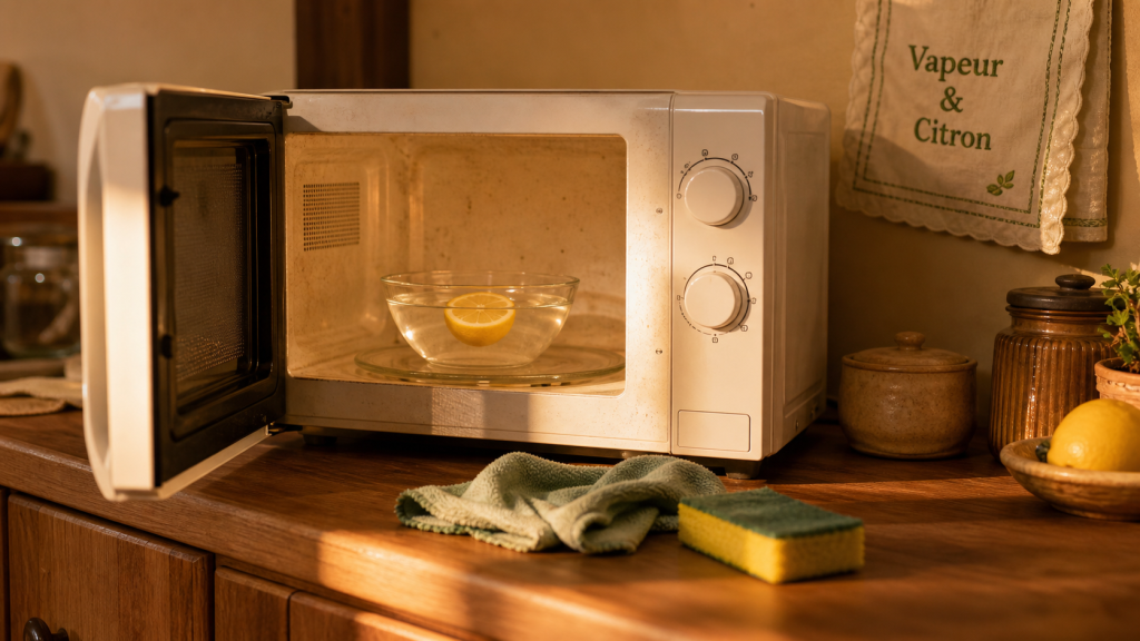 Nettoyage micro onde au citron : vapeur et désinfection