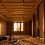 plafond autoportant distance rails métal chantier