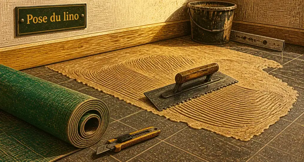 Poser du lino sur carrelage : préparation du carrelage pour un sol lisse