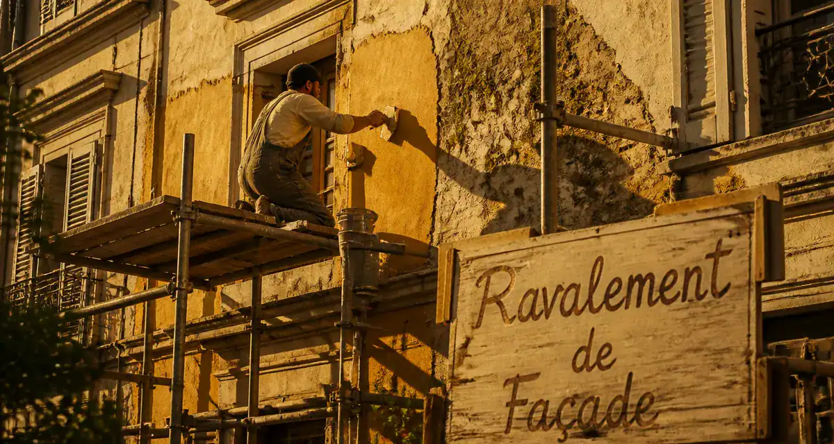 Ravalement de façade tous les combien, immeuble ancien échafaudage artisan