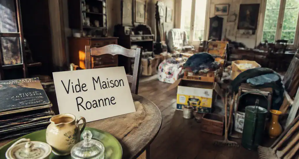 vide maison roanne salon en désordre
