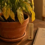 Feuilles qui jaunissent : chlorose sur plante d’intérieur due à trop d’eau ou manque de lumière